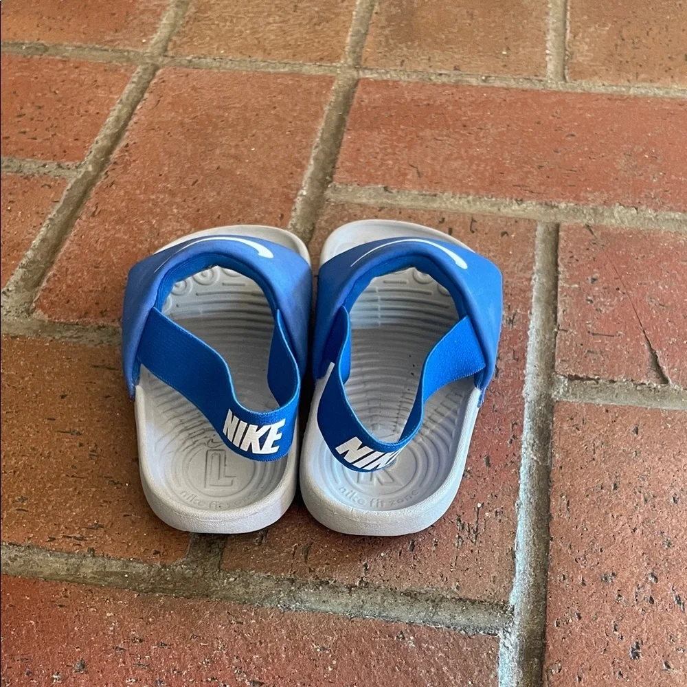 Nike‎ Kids Blue and White Slide Sandals